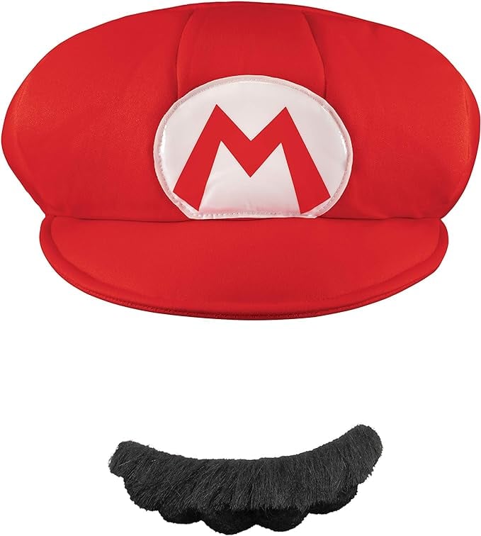 Disguise Super Mario Bros. Costume Hat & Mustache