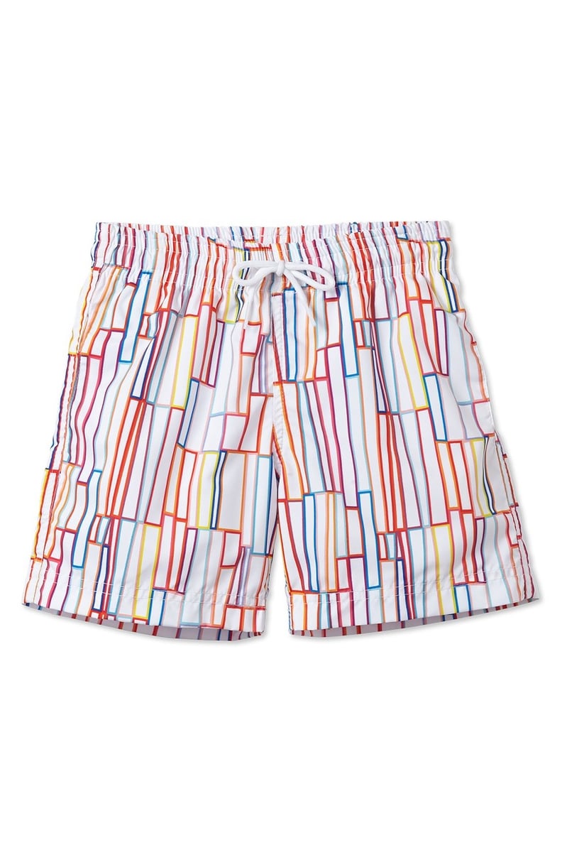 Stella Cove Grid-Print Swim Trunks