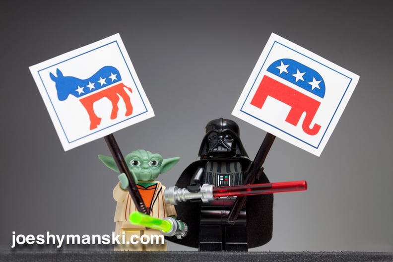 No surprise that Darth Vader and Yoda would be on opposite party lines.