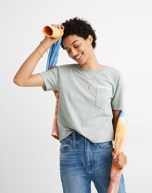 Madewell x Free & Easy Sunset Graphic Easy Crop Tee