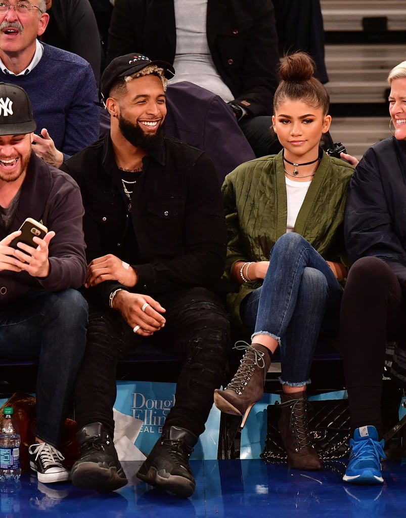 Zendaya and Odell Beckham Jr. at Knicks Game November 2016