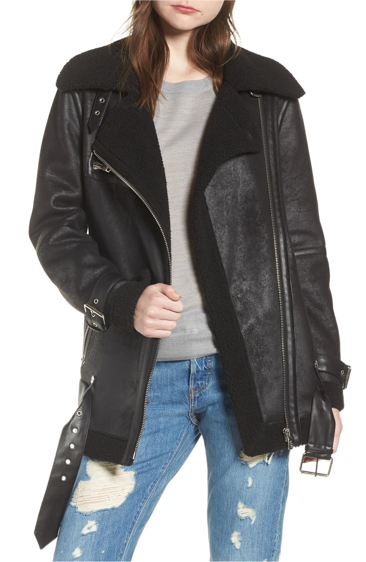 Avec Les Filles Faux Shearling Biker Jacket | Nordstrom Anniversary ...