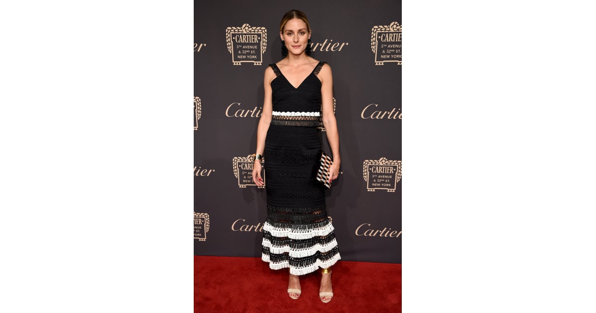 Olivia chose a black and white number from Jonathan Simkhai for a