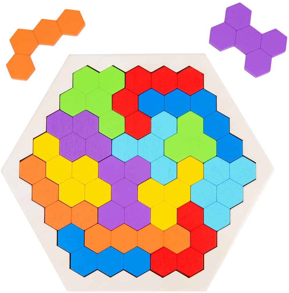Wood City Wooden Hexagon Puzzles For Kids