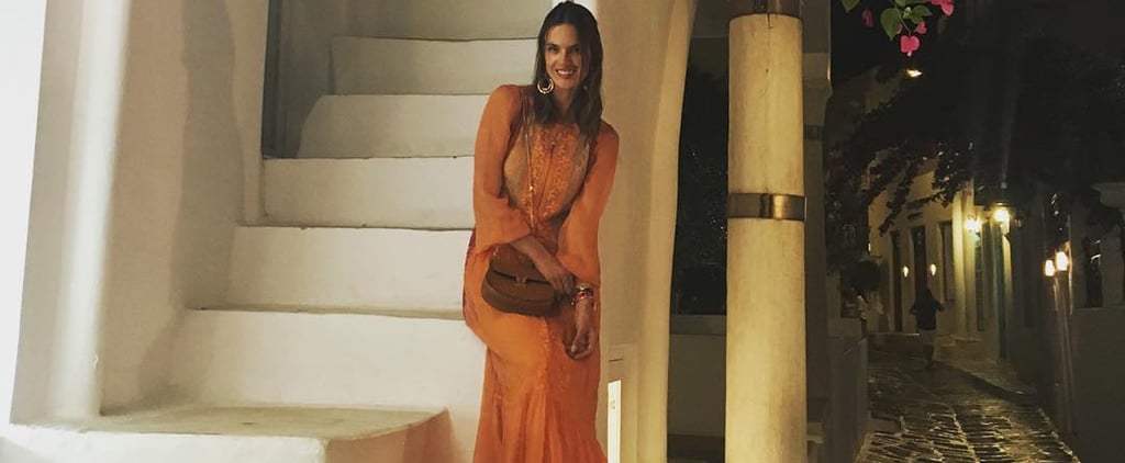 Alessandra Ambrosio's Alberta Ferretti Dress in Mykonos