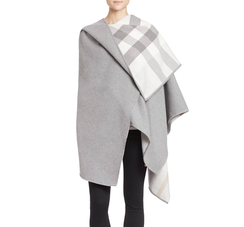 Burberry Checked Lining Merino Wool Cape ($895)