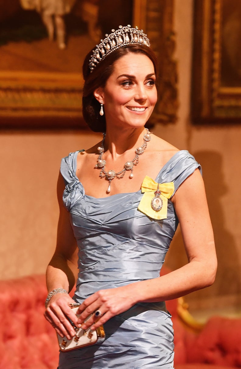 Kate Middleton at a UK State Banquet, 2018