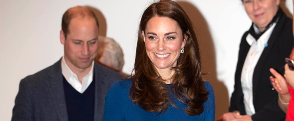 Kate Middleton Blue Jenny Packham Dress in Northern Ireland