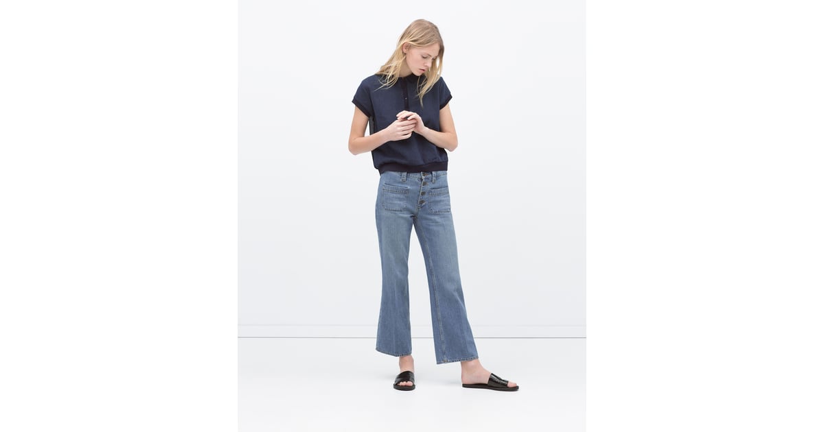 Zara Short Flared Jeans ($80) | Spring Denim Trends 2015 | POPSUGAR ...