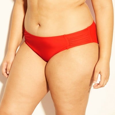 Plus-Size Shirred Hipster Bikini Bottom