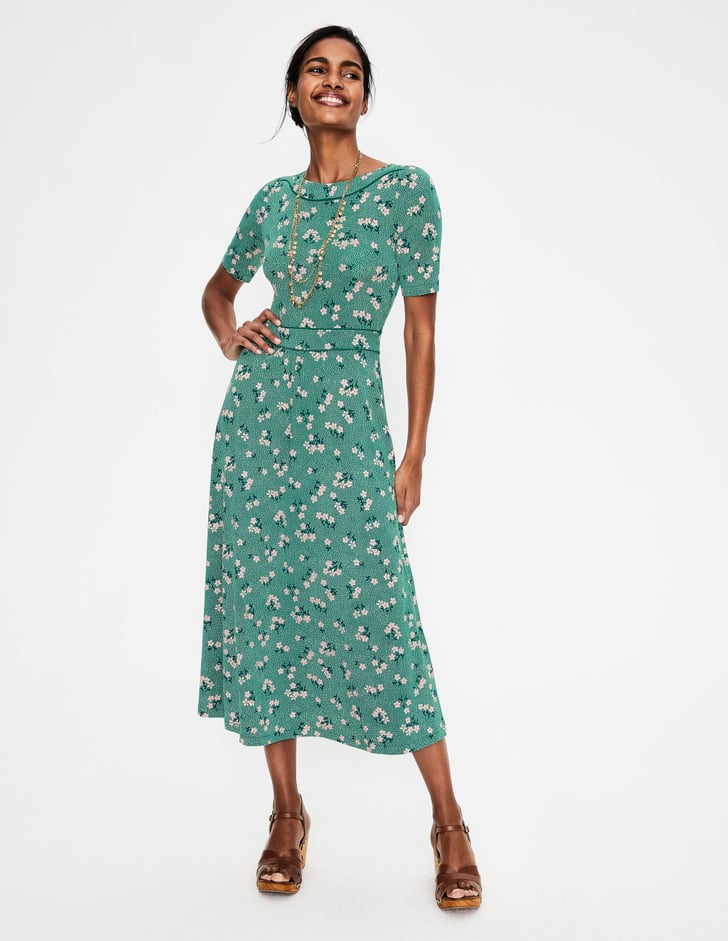 Boden Ava Jersey Midi Dress | Carole Middleton's Green Dress at ...