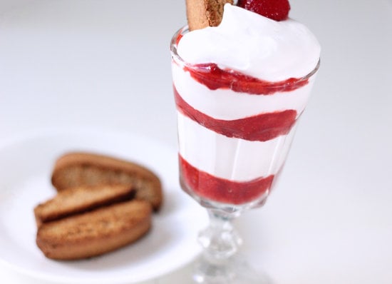 Coconut Cream Strawberry Parfait With Almond Biscotti