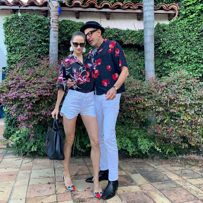 Jeff Goldblum and His Wife Wearing Matching Prada Shirts | POPSUGAR Fashion