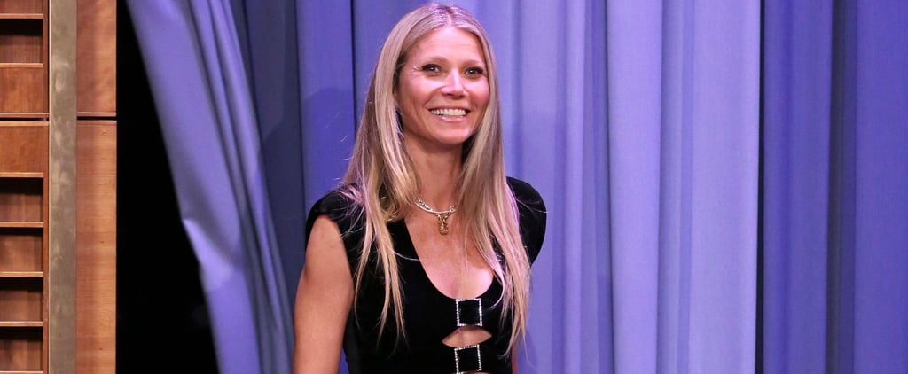 Gwyneth Paltrow Black Dress on Jimmy Fallon 2019