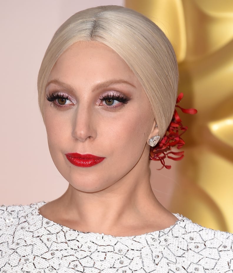 Lady Gaga's Slicked-Back Low Bun in 2015