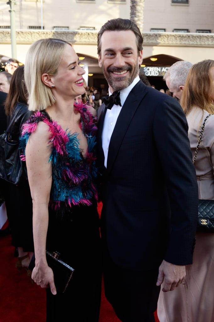 Sarah Paulson from AHS couldn't keep her eyes off of Jon Hamm from Mad Men.