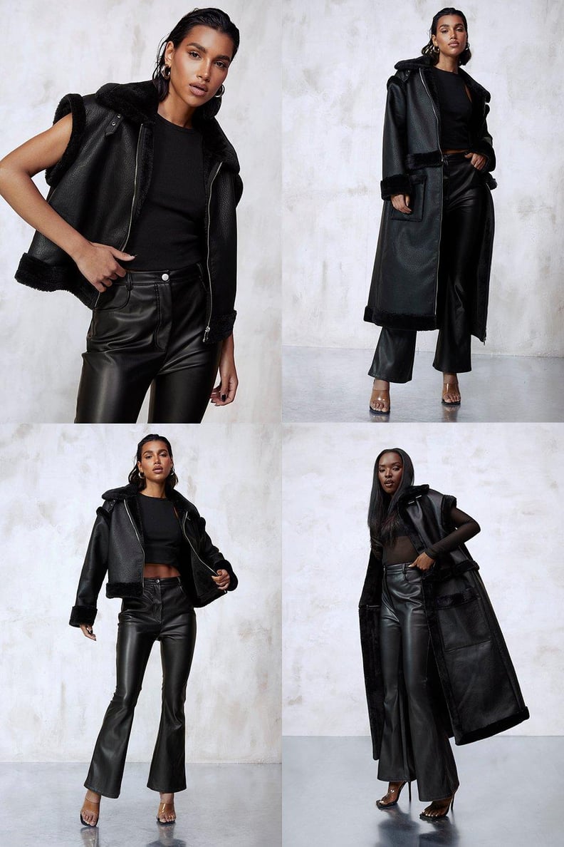 A Multiwear Piece: Boohoo by Kourtney Kardashian Barker 4 in 1 Multiway Aviator Jacket
