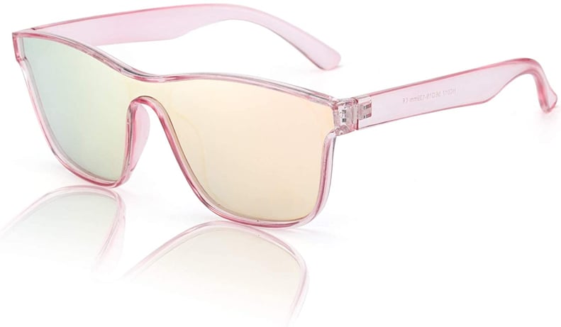 TJUTR Fashion Siamese Sunglasses  in Pink Frame/Pink Mirrored Lens