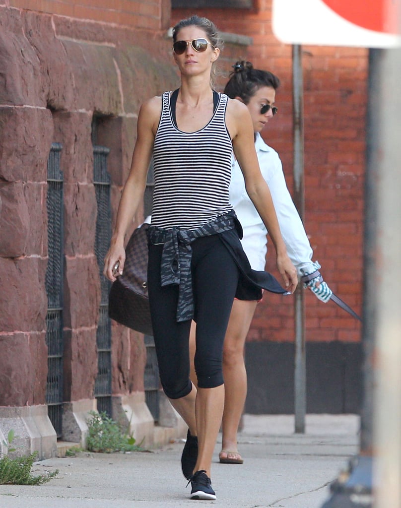 Gisele Bündchen looked ready for a workout in Boston on Friday.