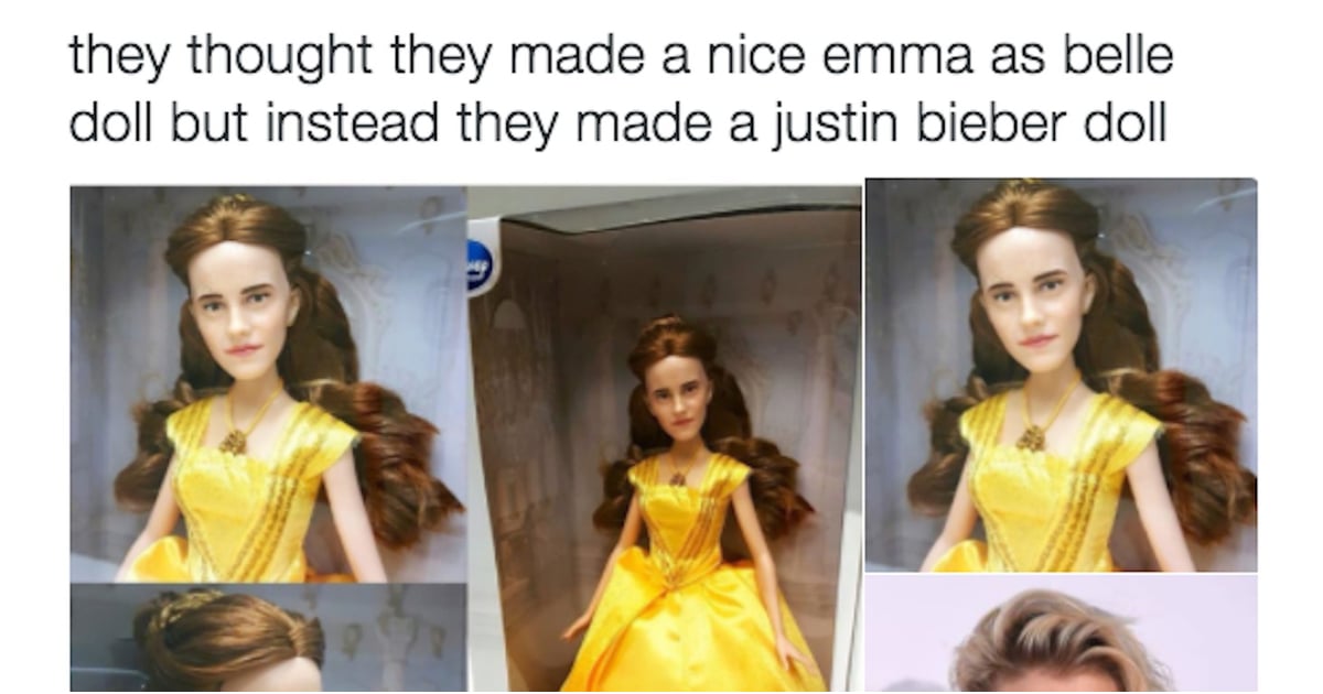 Emma Watson Belle Doll Looks Like Justin Bieber Popsugar Australia Love And Sex