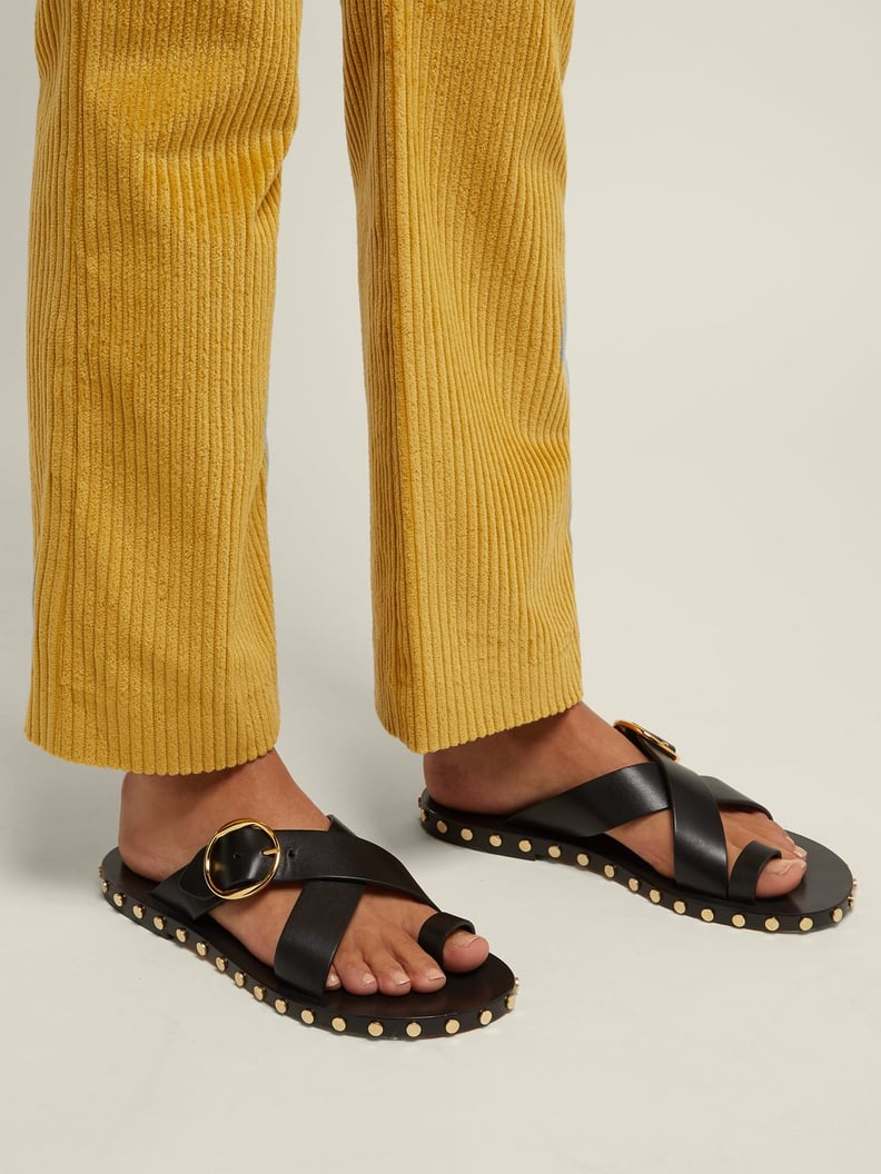 Isabel Marant Jonya Toe Ring Leather Sandals