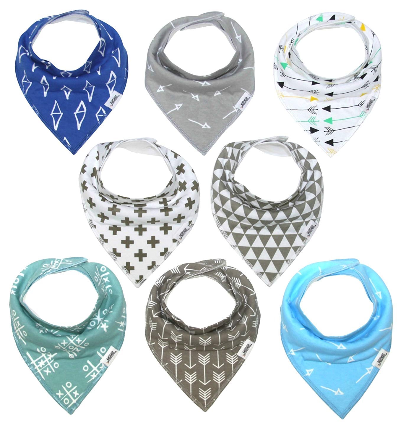 Matimati Baby Arrows Triangles Bandana Bib Set Attention Baby
