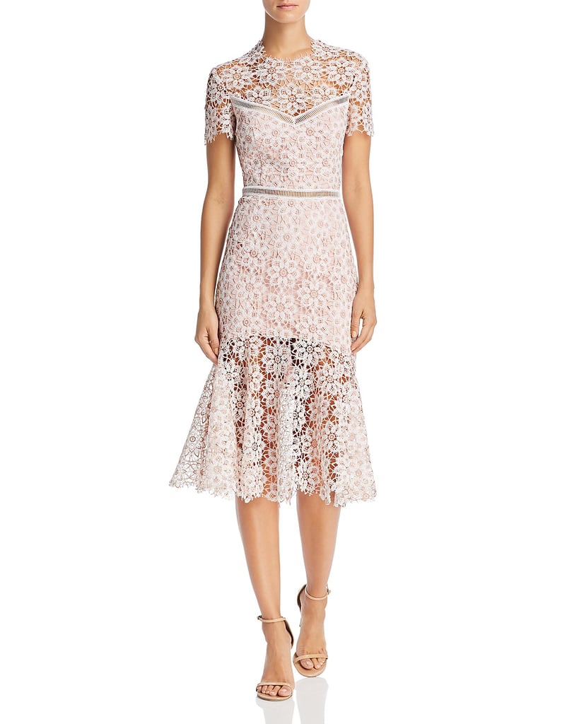 Saylor Illusion Lace Midi Dress