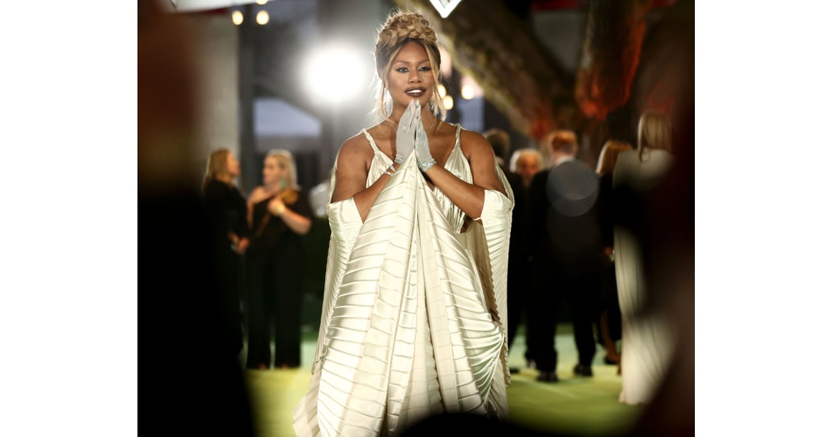 Laverne Cox Wears Silver Pleated Gown to Academy Museum Gala | POPSUGAR