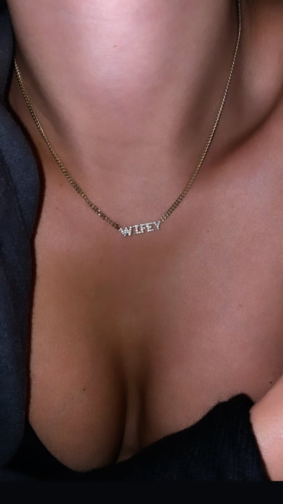 Hailey Baldwin's "Wifey" Necklace From Justin Bieber