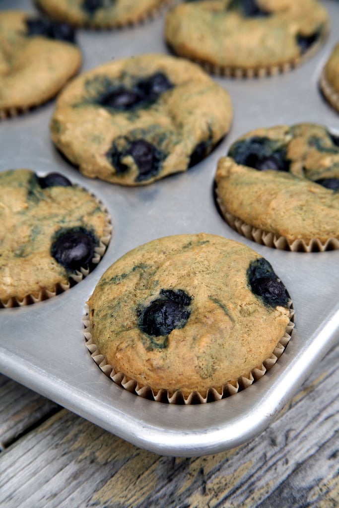 Flaxmeal Lemon Blueberry Protein Muffins