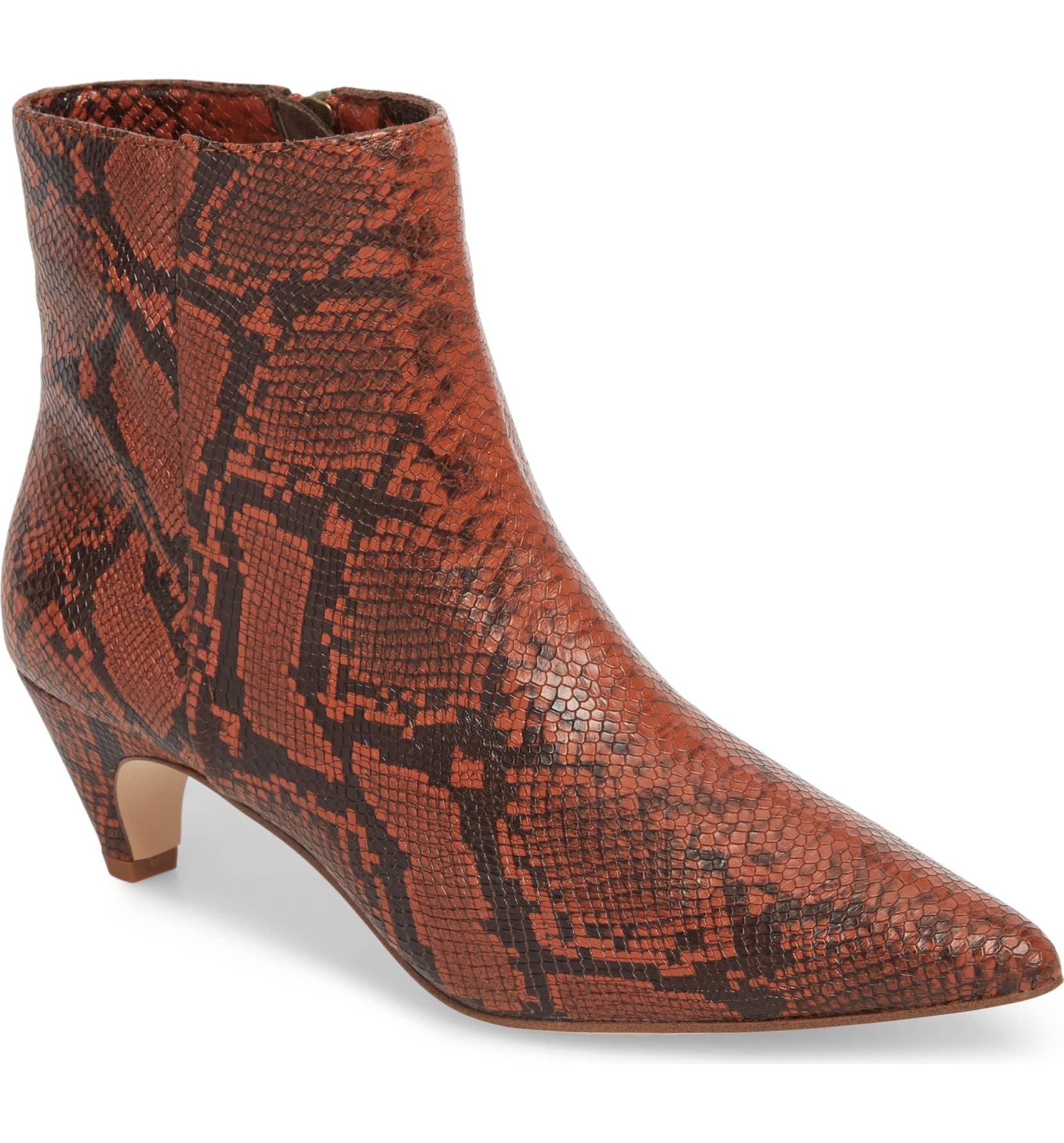 Emily Ratajkowski Red Snakeskin Boots 2018 POPSUGAR Fashion UK