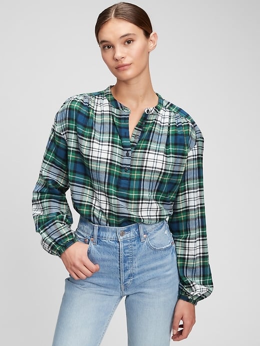 Gap Shirred Henley Top