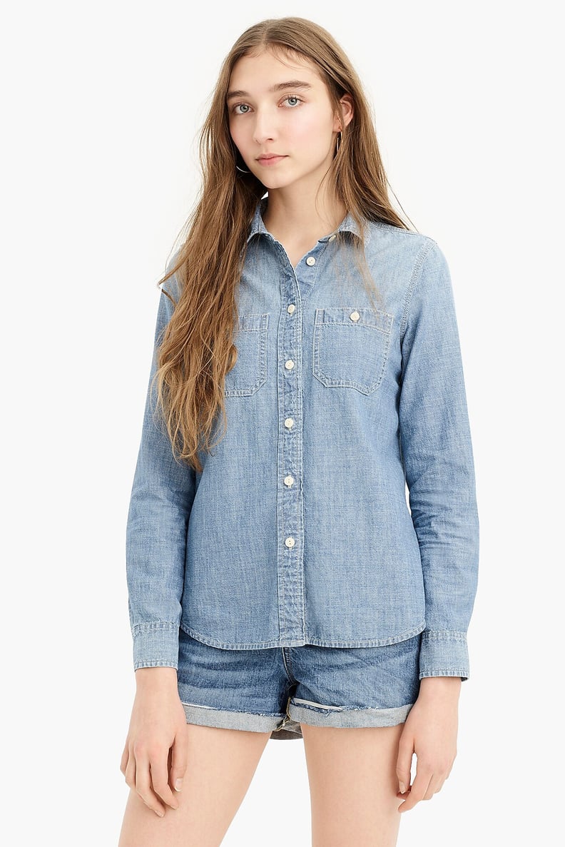 J.Crew Button-Up Shirt in Japanese Denim