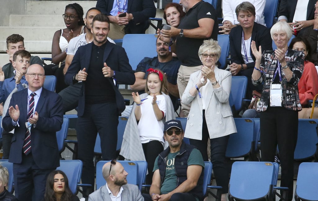 David Beckham and Harper at World Cup Pictures June 2019