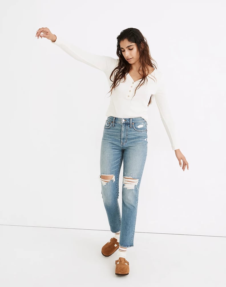 Ripped Jeans: Madewell The Perfect Vintage Jean in Denman Wash
