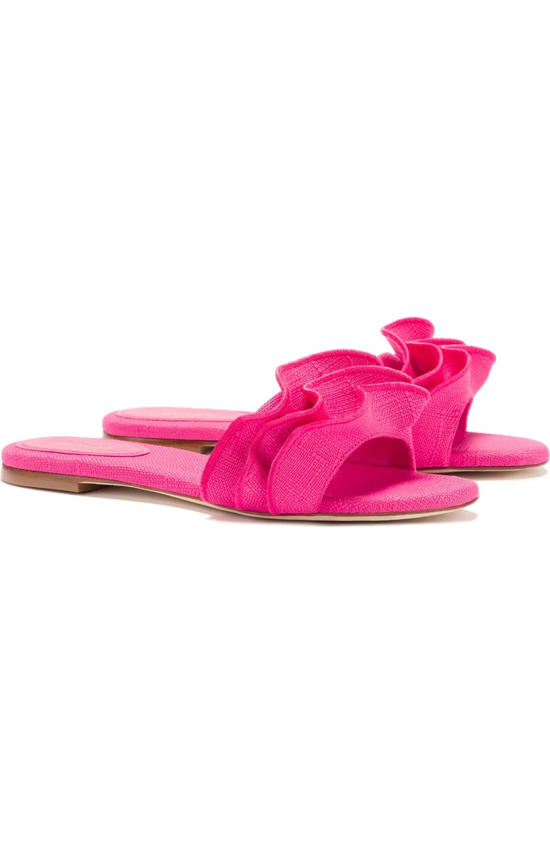 Ruffled Slide Sandals