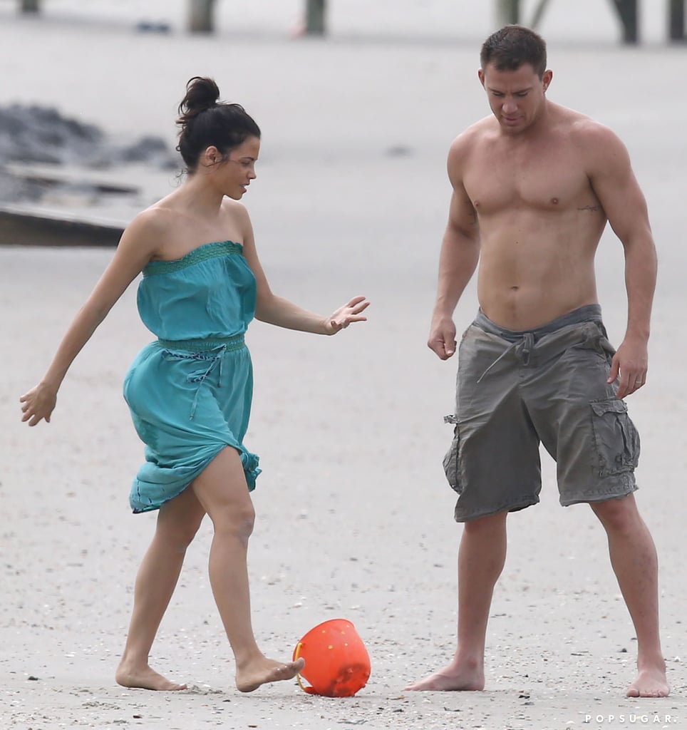 Channing Tatum and Jenna Dewan Beach Pictures 2014