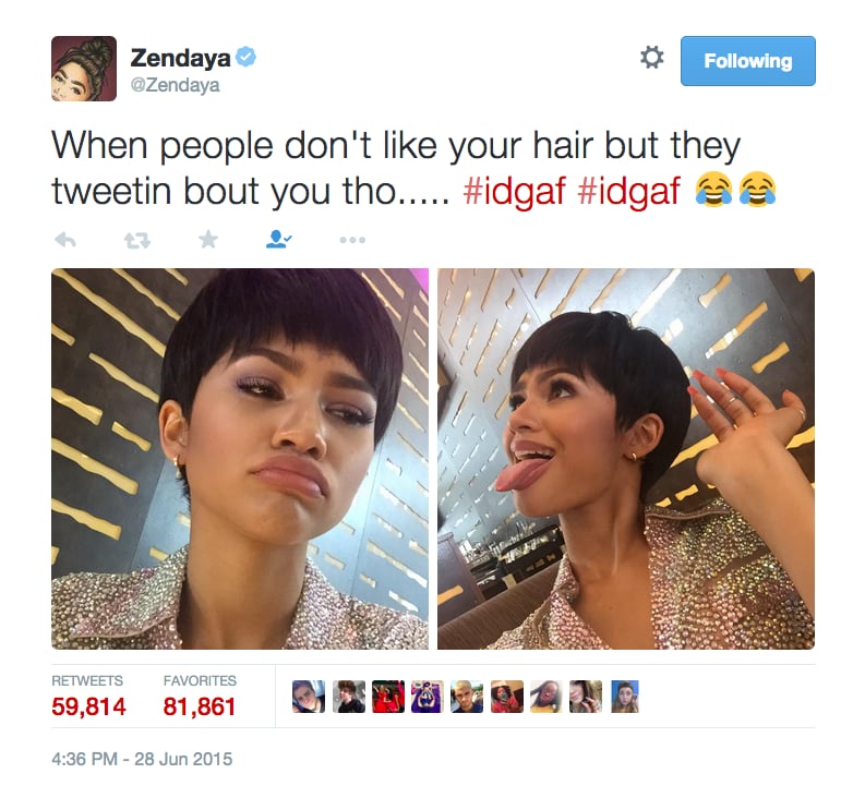 All the Hair Haters Zendaya's Best Twitter Comebacks POPSUGAR