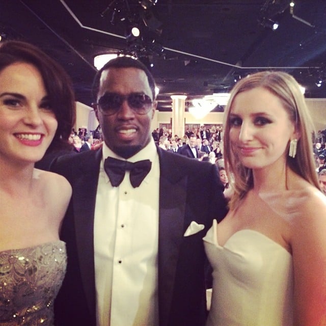 Diddy posed with the Downton Abbey girls at the Golden Globes.
Source: Instagram user iamdiddy