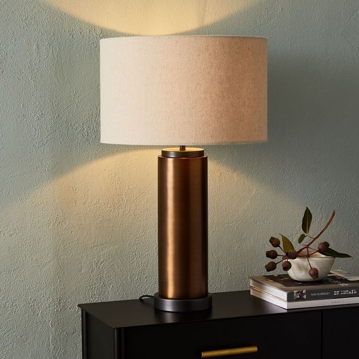 Pillar Metal USB Table Lamp