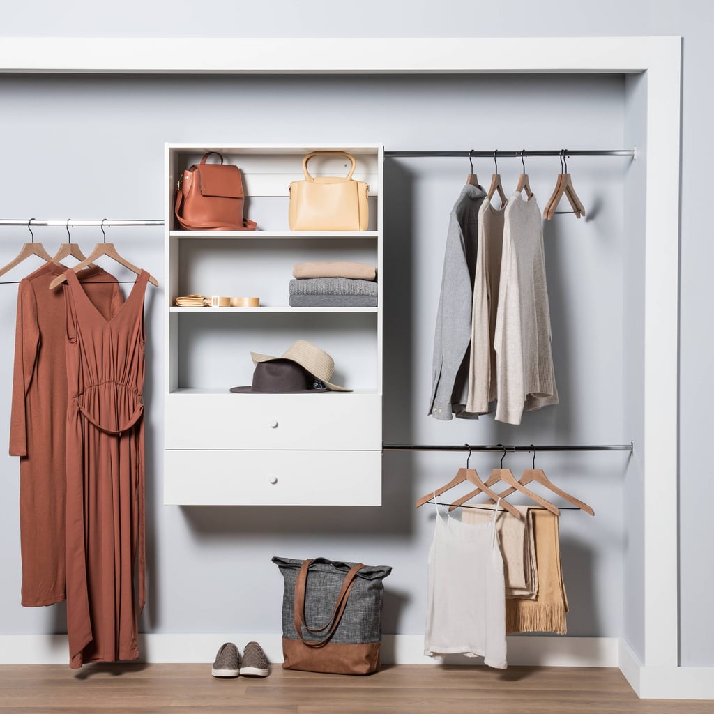 A Closet System: Brightroom 4'-8' Laminate Closet System White