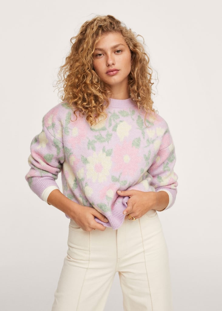 A Soft Hue: Mango Flowers Knit Sweater