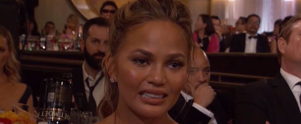 Chrissy Teigen's Golden Globes Cry Face | GIF and Pictures