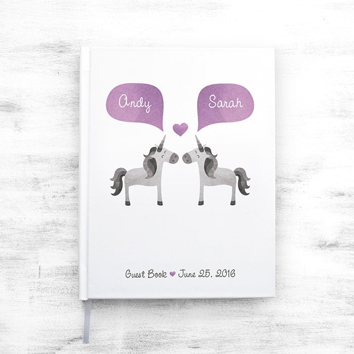 Unicorn Wedding Guest Book