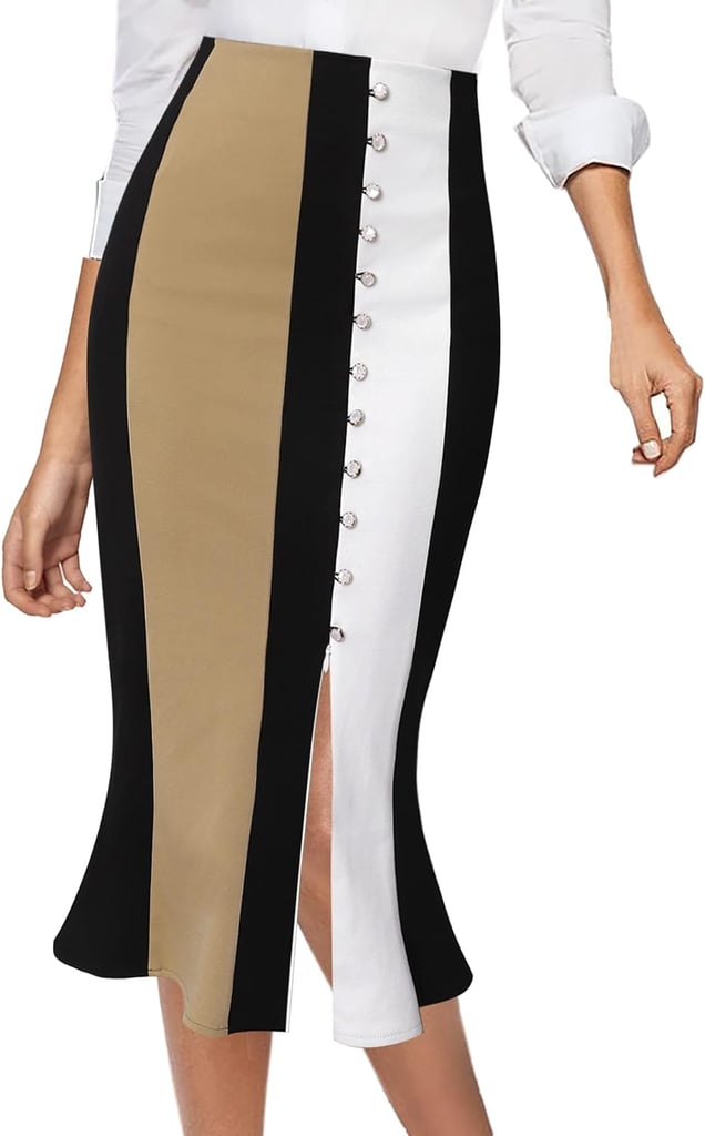 Colorblock Midi Skirt
