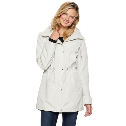 Women's nine west hooded anorak rain parka Clearance