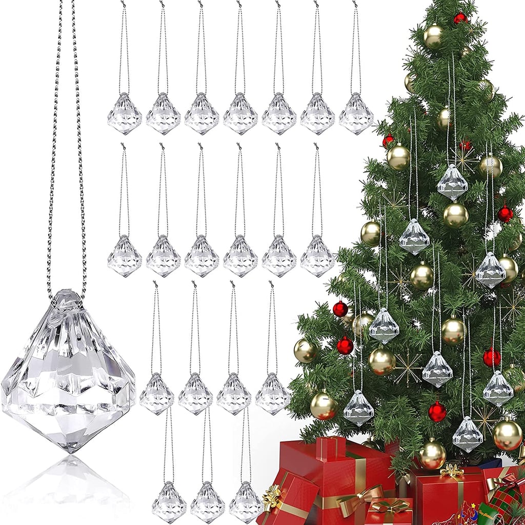 60-Piece Acrylic Crystal Ball Christmas Tree Ornaments