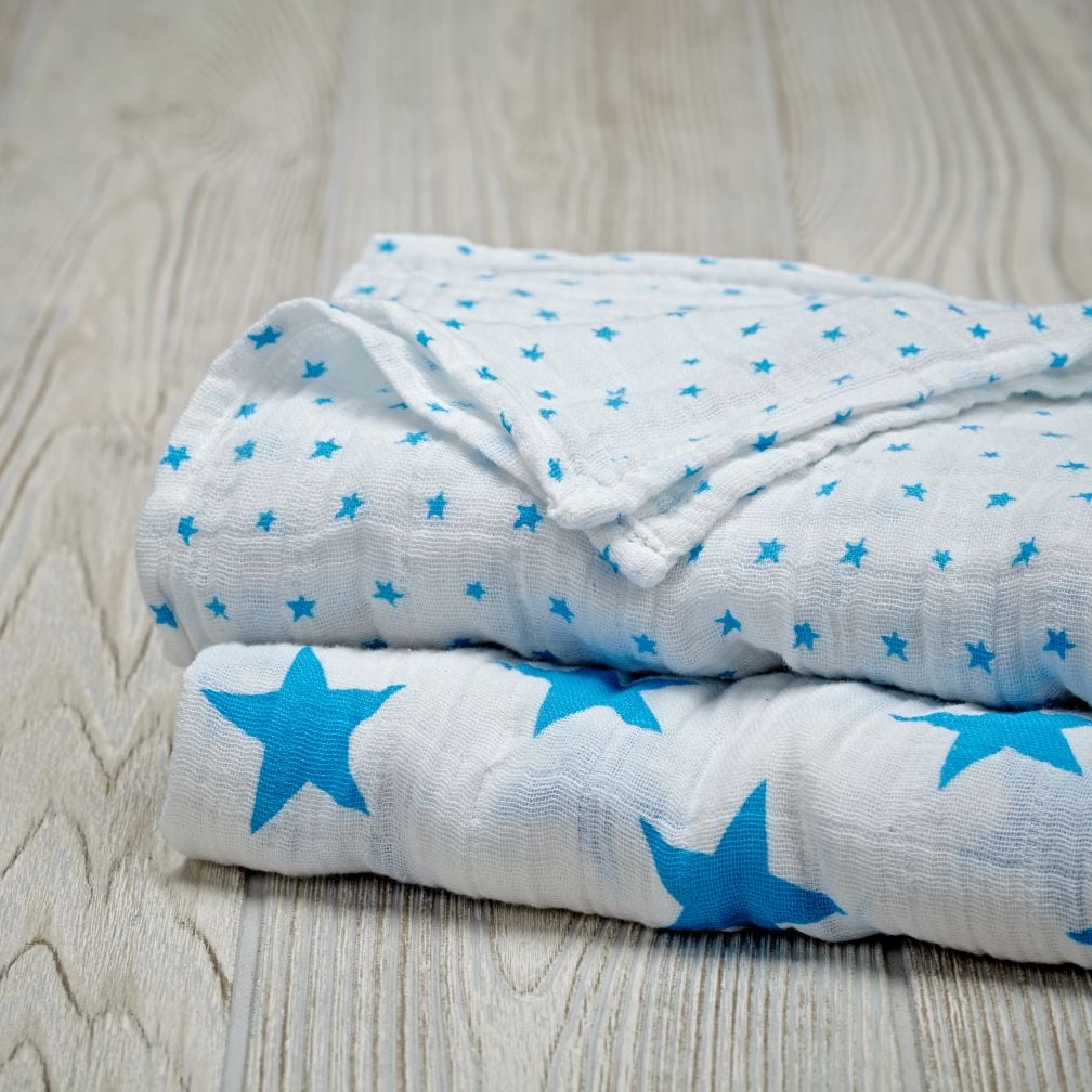Aden + Anais Blue Star Swaddle Blankets