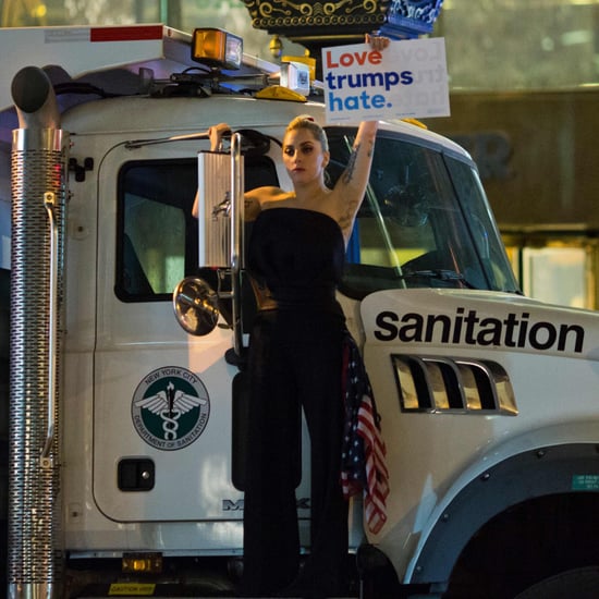 Lady Gaga Protesting Donald Trump After the Election 2016