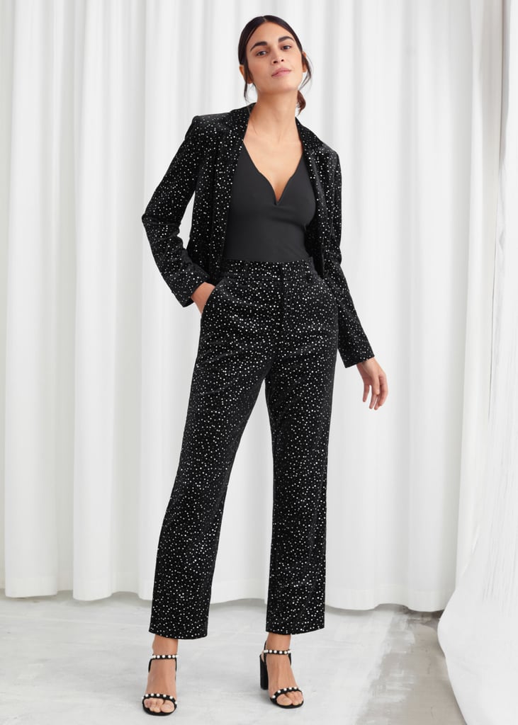 & Other Stories Sequinned Velvet Blazer and Trousers